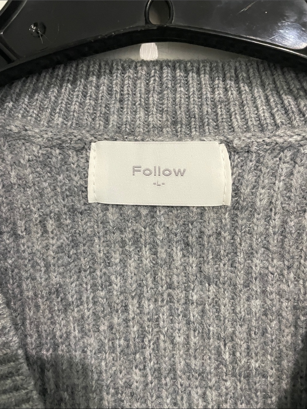 Men's Gray Ribbed V-Neck Button-Front Cardigan - Picture 2 of 6